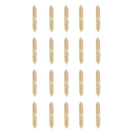 KIMISS Double Ended Screws, 20pcs 5 * 30mm Dowel Screw Woodworking Furniture Connector Double Ended Screw