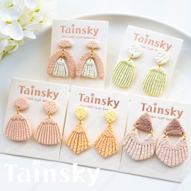 TAINSKY Organic Shape Clay Earring Cutters, 14 Pcs Boho Polymer Clay Cutters