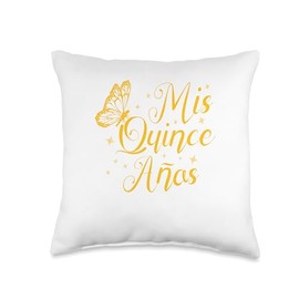 Sweet 15 Mexican Birthday Party Quinceanera Mis Quince Años Throw Pillow