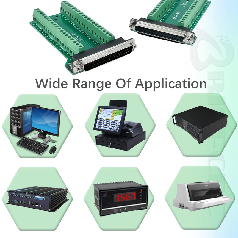 BRIEFCEC DB37 Adapter D-SUB RS-232 RS485 Serial to 37-Pin Solderless