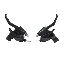 Shimano Shift/Brake Lever, Set, ST-EF413X7-SPEED, EZ-FIRE PLUS2F-STEEL/RESIN, for V-Brake, Black