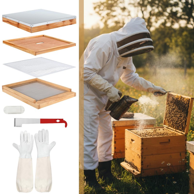 DoubleFill 8 Pcs Beehive Parts Kit for 10 Frame Bee