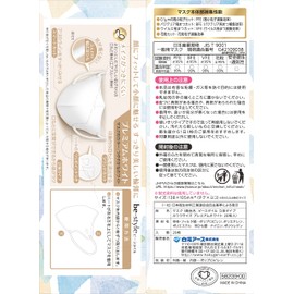 Hakugen Earth be-style 3D Type Regular Size Mask for Women, Premium White, 20 Masks