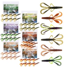 Zite Fishing InZite Braw Set, 48 Rubber Crabs in 6 Colours, 10.5 cm Creature Bait, Crab Simitate, for Perch, Zander, Pike, Soft Bait Set for Texas Carolina Cheburashka Jig