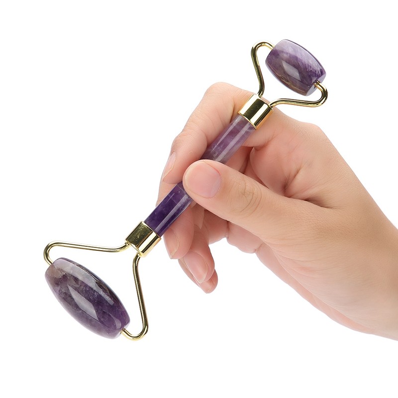Natural Jade Roller Massage Amethyst Facial Massage Anti Wrinkle Anti