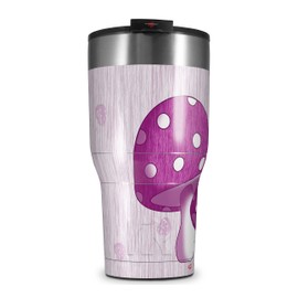 WraptorSkinz Skin Wrap compatible with 2017 and newer RTIC Tumblers 30oz Mushrooms Hot Pink (TUMBLER NOT INCLUDED)