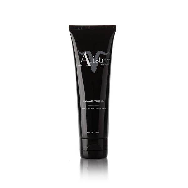 Alister For Men Shave Cream Rich, Softening Lather For Smooth Skin + Less Irritation - Pheroboost Infused with Mint, Eucalyptus + Lavender - Vegan, Cruelty-Free, Sulfate-Free, Paraben-Free - 4oz