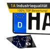 2 x Number Plate Sticker EU Field Black incl. 1
