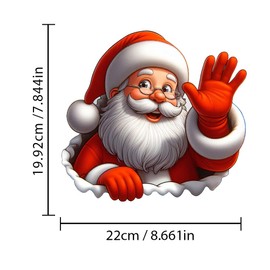 Dreothy Christmas Decor Santa Claus Car Stickers,Waterproof Funny Santa Claus Vinyl Stickers for Car Decals Truck Motorcycle Laptop SUV Window Laptop Bumper Stickers (Style 4)