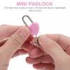 Ipetboom Mini Heart Lock with Keys Small Padlock for Diary