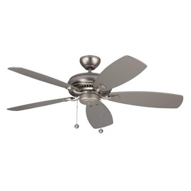 Monte Carlo 5LCM52BP Protruding Mount, 5 Silver Blades Ceiling fan, Brushed Pewter