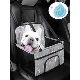MARSLABO Small Dog Car Seat, Dog Car Booster Seat with Metal Frame Construction and Clip-on Safety Leash, Removable Blanket, Dog Seat for Car,Perfect for Small Dogs Up to 20 Lbs