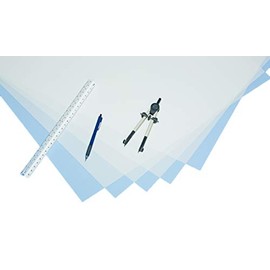 Alvin, Alva-Flex Anti-Static Polyester Drafting Film, Double Matte Finish, Translucent, for Pencil and Ink Applications, Won't Tear, Cut, or Stain, Excellent Erasability - 50 Sheets, 8.5 x 11 Inches