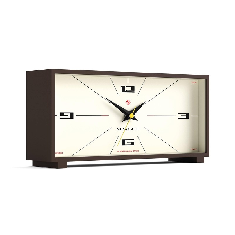 NEWGATE® Thunderbird Desk Clock | Retro Contemporary Rectangular Design |