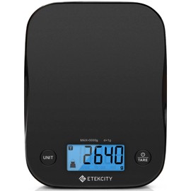 Etekcity Food Kitchen Scale, Digital Weight Grams and Oz for Cooking, Baking, Meal Prep, and Diet, Medium, Black