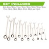 ARCAN ARW16M Metric Ratcheting Combination Wrench Set, 16-Piece