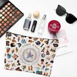 MAKEGONE Percy Inspired Makeup Bag, Percy jackson Merch Camp Half-blood Greek Mythology Gift Book Lover Gifts Percy Fan Gift