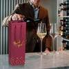 24PCS Thank You Wine Gift Bags Gold Foil Burgundy Kraft