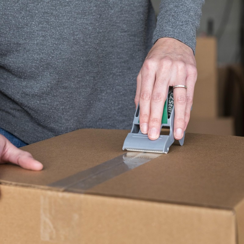 Duck EZ Start Clear Packing Tape with One-Handed Dispenser -
