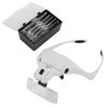Hands Free Eyeglasses Bracket Magnifier with 5 Pcs Lenses Headband