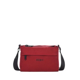 KCB Maze Umhängetasche | Geräumiges und praktisches Design | Mehrzwecktaschen | Vielzahl von Fächern | verstellbare Griffe | 100 % vegan, cherry, Einheitsgröße