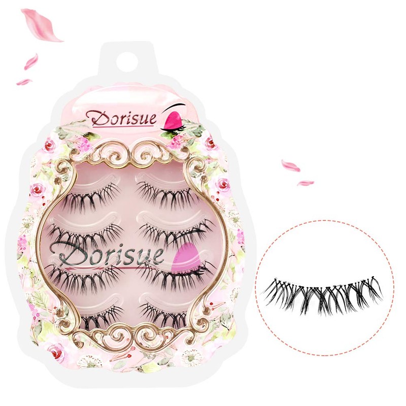 Dorisue Natural Round Eyes False Eyelashes - Ultra-Thin Invisible Band