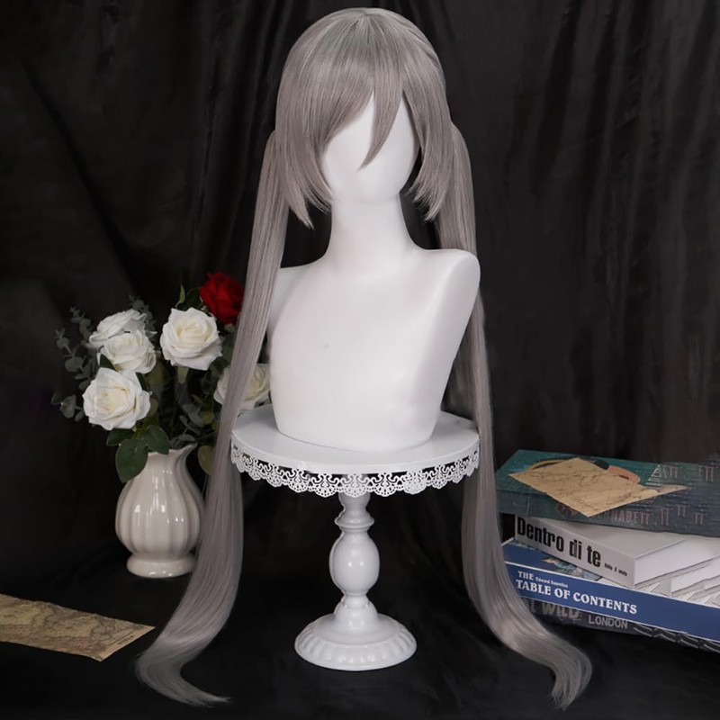Cosplay Wig, Rabbit, Twin Tails, Straight 39.4 inches (100 cm),