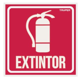 Truper LIN-08, Letrero de señalización "EXTINTOR" 19 x 19 cm
