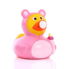 Schnabels Squeaky Duck Baby - The Fun Gift for Bath Time! Unisex Squeaky Duck with Bottle and Dummy, Ideal for Little Chicks and Their Parents