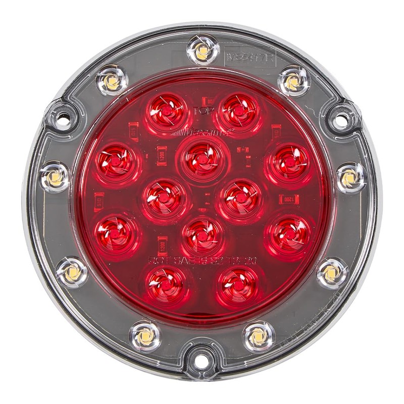 Maxxima M85417R Red LED Ultra Thin Round Hybrid Lightning Stop