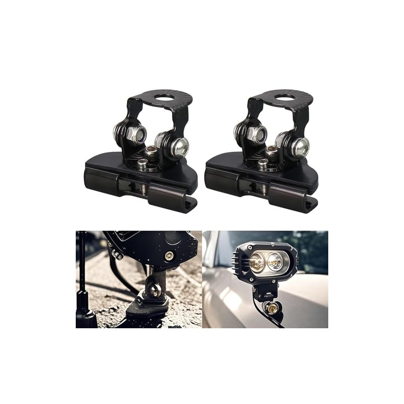 Car Work Light Holder 2 Pieces, Universal Adjustable Hood Mount,