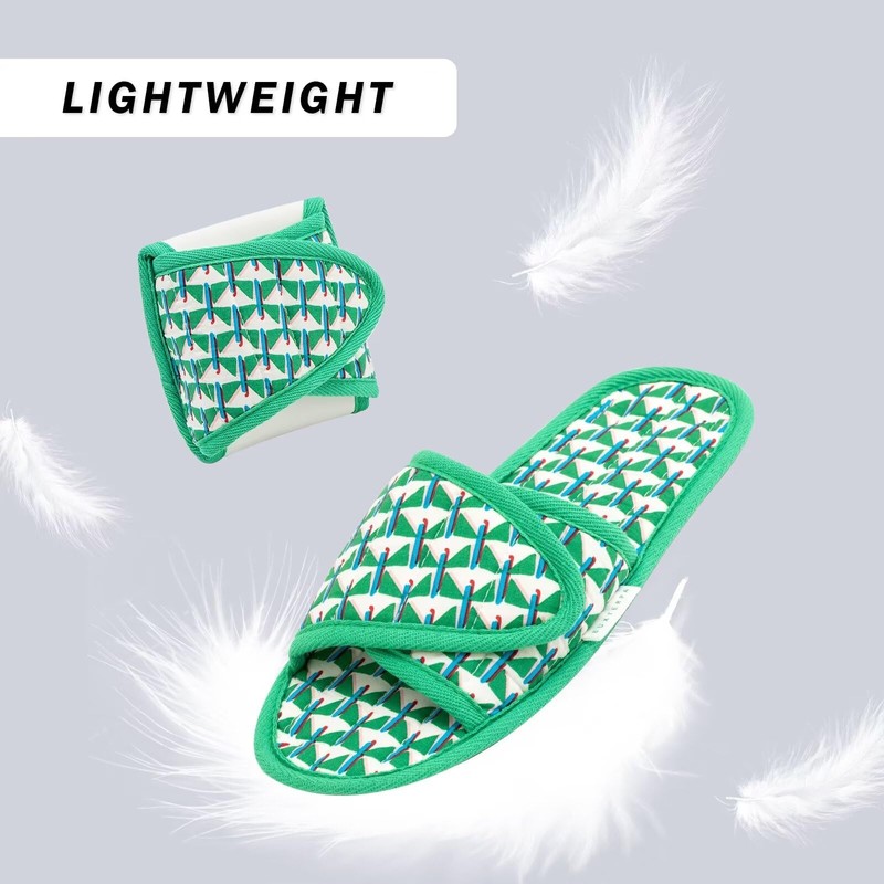 EUXTERPA Women Travel Slippers, Adjustable Ladies Slipper, Lightweight Easy Carry