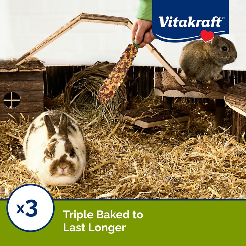 Vitakraft Crunch Sticks Rabbit Treat - Apple and Cherry -