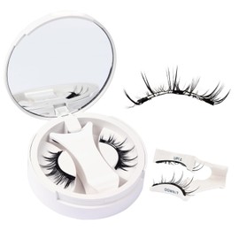 Losha Magnetic Eyelashes with Applicator No Glue Needed Magnetic Lashes 1 Pair Reusable Wispy False Lashes without Eyeliner (Amazing)