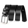 Latocco Leather Belts for Men, Black, 38
