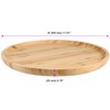 JOIKIT 5 Pack 12 Inch Bamboo Round Platter, Fine Polished