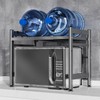 Expandable Microwave Oven Rack, Double Layer Carbon Steel Adjustable Microwave