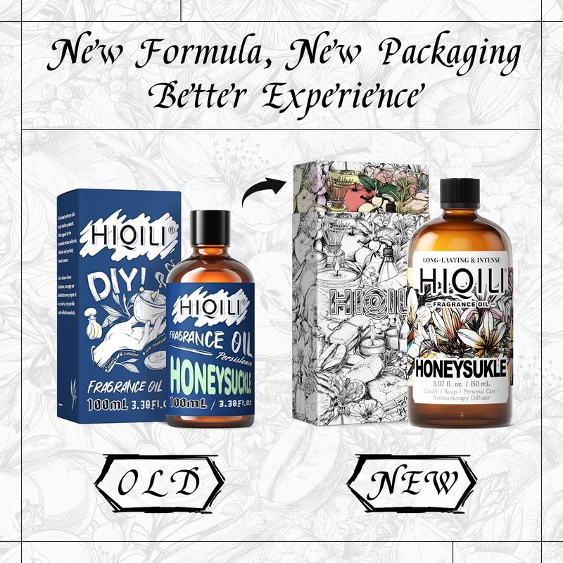 HIQILI Honeysuckle Fragrance Oil for Home Diffuser, Perfect for Candle
