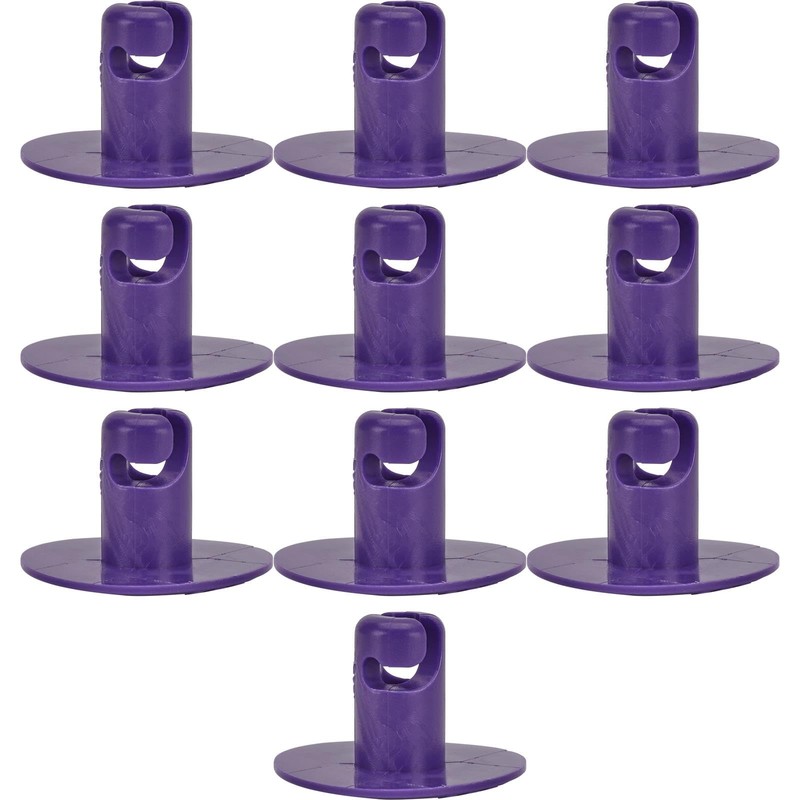 Plastic Large Head Quarter Turn Fasteners-.500 Inch Grip-White-Pack/10