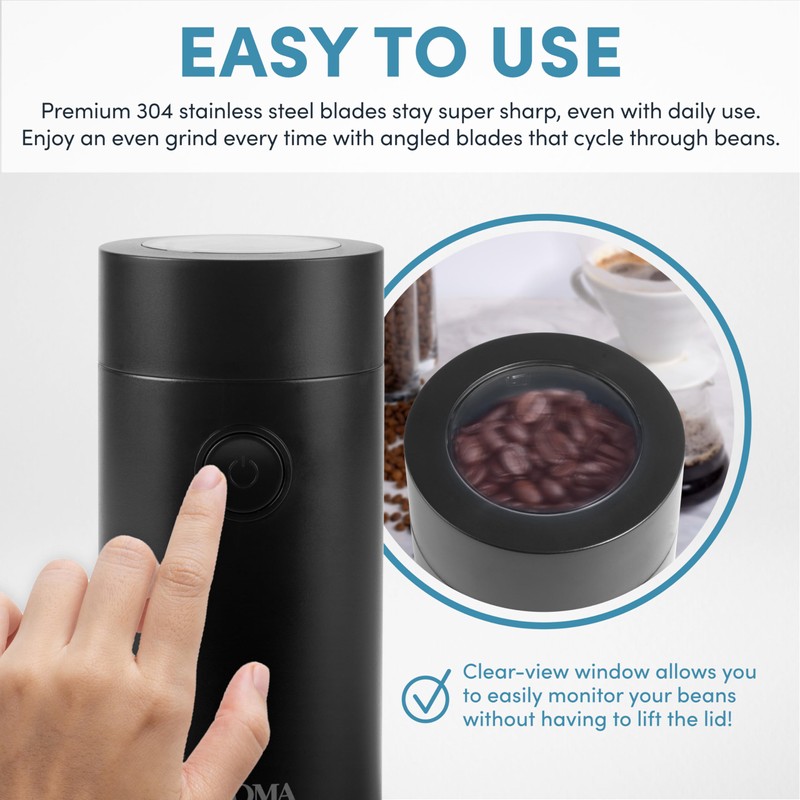 Aroma Housewares Mini Coffee Grinder and Electric Herb Grinder with