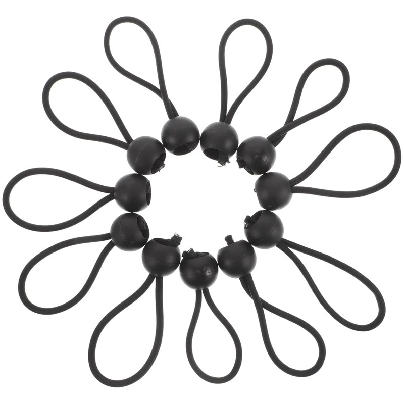 minkissy 20pcs 4mm Plastic Ball Bungee Cord 10cm Length Tarp