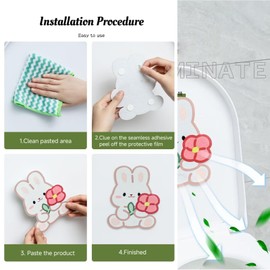 Trantranapa 8 pcs Cartoon Stiksers Decal for House Odor Remove Bathroom Toilet Lid Decals With Fragrance Decorative Animal Pattern Odor Removal Toilet Seat Cover Decals Decorative Sticker(Cute Pets 8)