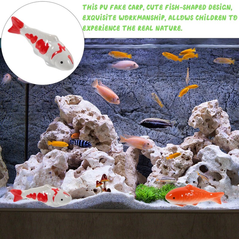 Snyvpra Schwimmende Fische, 2er Set Schwimmende Keramik-Koi-Fische - Realistische Goldfisch-Dekoration