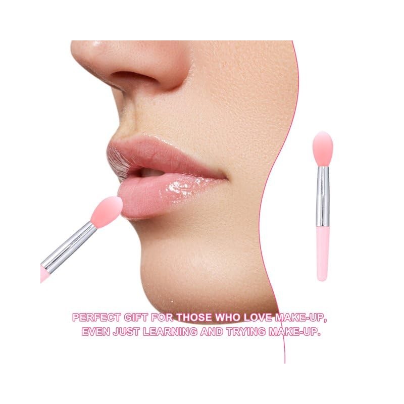12pc Pink & White Silicone Mini Lip Balm Applicator -