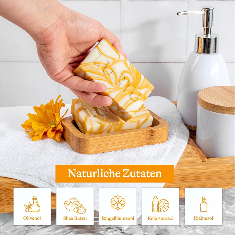 lubiu Marigold Soap Piece - 100 g Natural Soap as