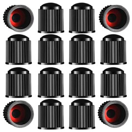 24pcs Tire Valve Stem Caps The Upgraded Version has a Sealing Ring Black