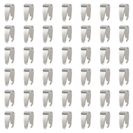 HOBBIESAY 70Pcs 304 Stainless Steel Snap on Bails Pendants Ice Pick Pinch Clasp Connectors Charm Holder for Necklace Pendants Bracelet Assistance Equipment DIY Jewelry Making Pin:0.6mm