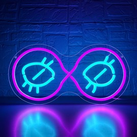 Eyes Neon Sign for Wall Decor Dimmable Cartoon Eyes Neon Light for People LED Light Up Sign Suitable for Living Room Bedroom Store Man Cave Birthday Gift Size16.5 * 8.2In(P077)