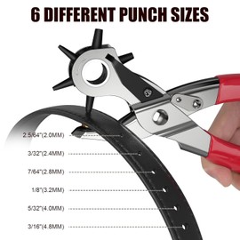 DAYOLD X Revolving Punch Plier Kit, Leather Hole Punch Set for Belts, Watch Bands, Straps, Dog Collars, Saddles, Shoes,