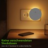 Lunartec 4er Steckdosen-Nachtlicht mit indirekter Beleuchtung,rund